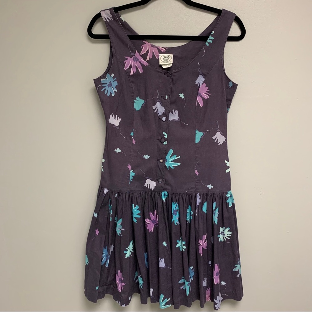 Vintage Laura Ashley Floral Sleeveless Dress